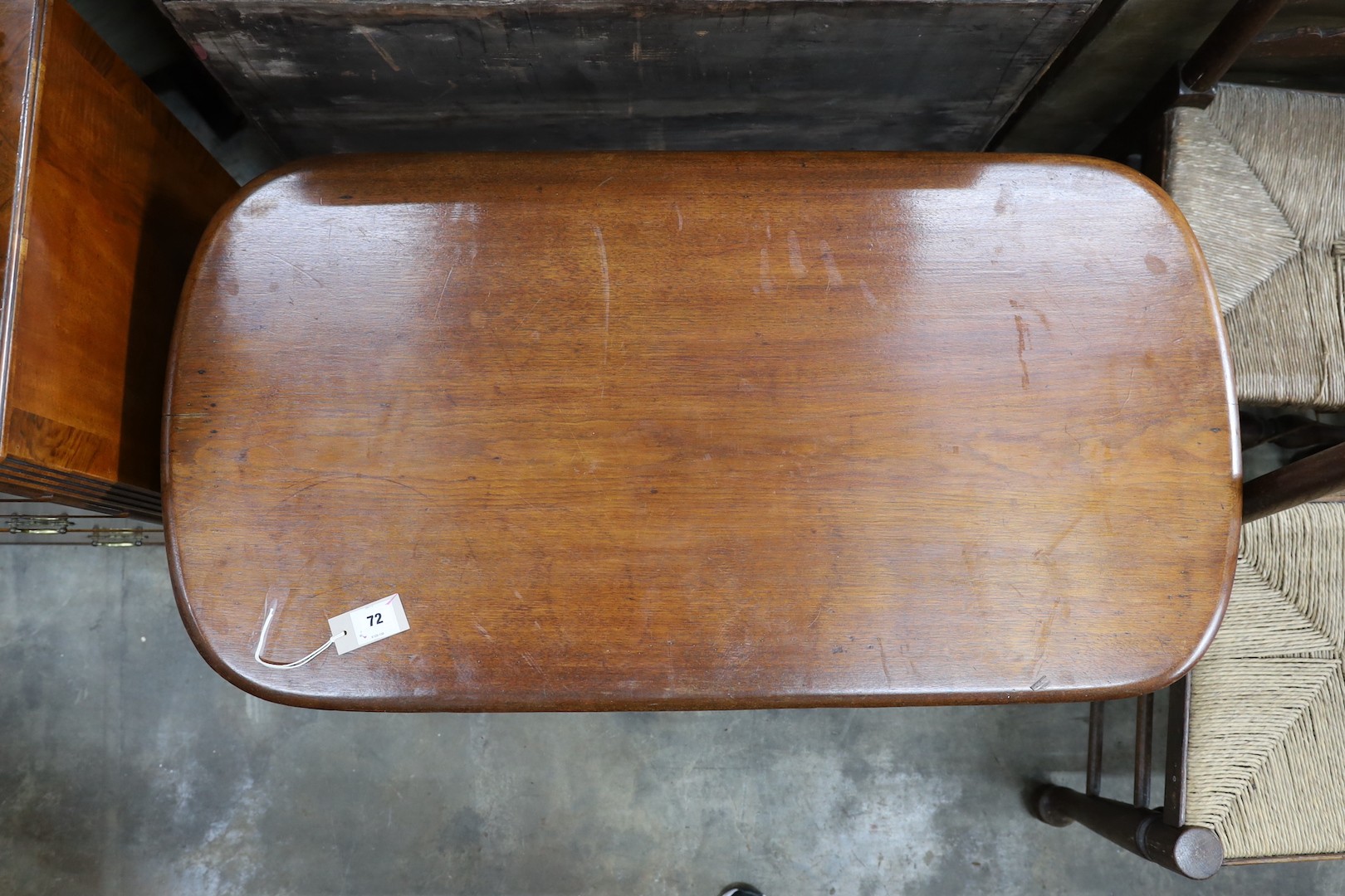 A late Victorian rectangular mahogany centre table, width 105cm, depth 56cm, height 62cm